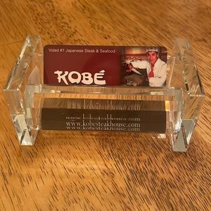 Crystal business card holder